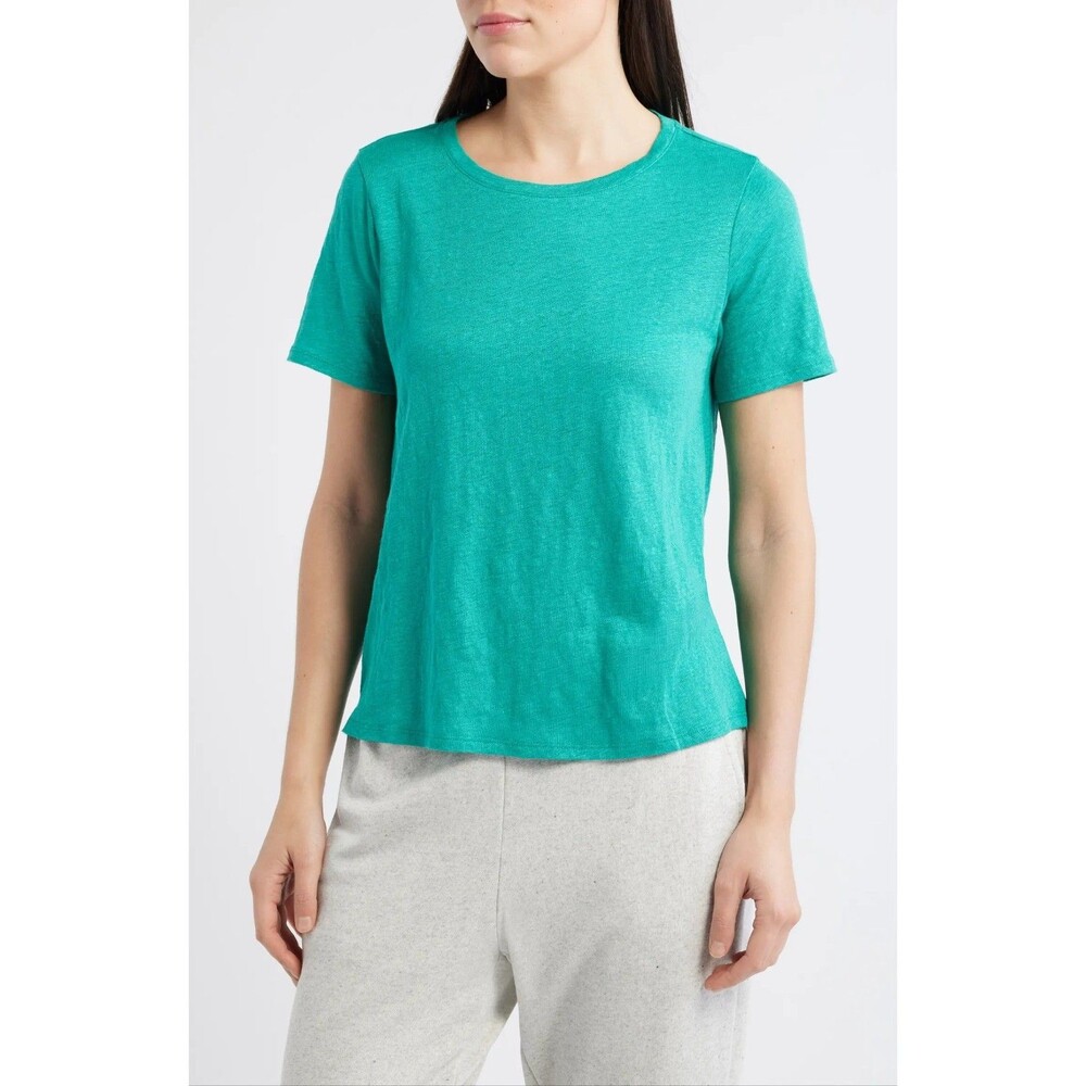 NWOT EILEEN FISHER Organic Linen Crewneck T-Shirt Size 2X